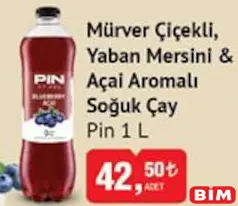 PİN MÜRVER ÇİÇEKLİ YABAN MERSİNİ&AÇAİ AROMALI SOĞUK ÇAY 1 L fiyat ve kampanya bilgisi